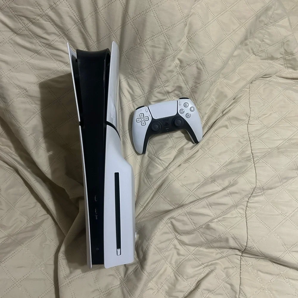 Sony Console with White and Black Finish
